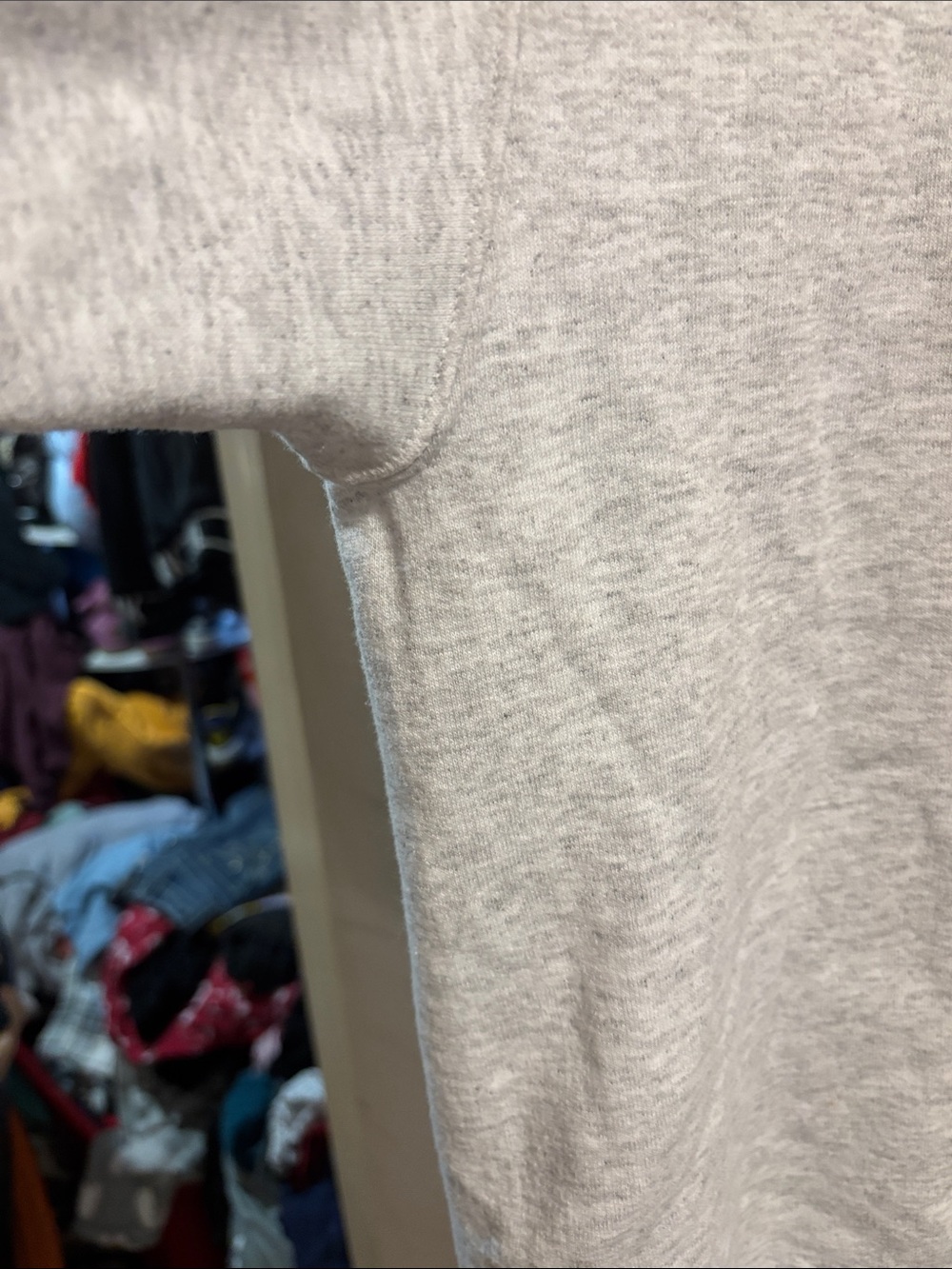 Port and Company Light Gray Crewneck with Pink Graphic - Picture 6 of 7